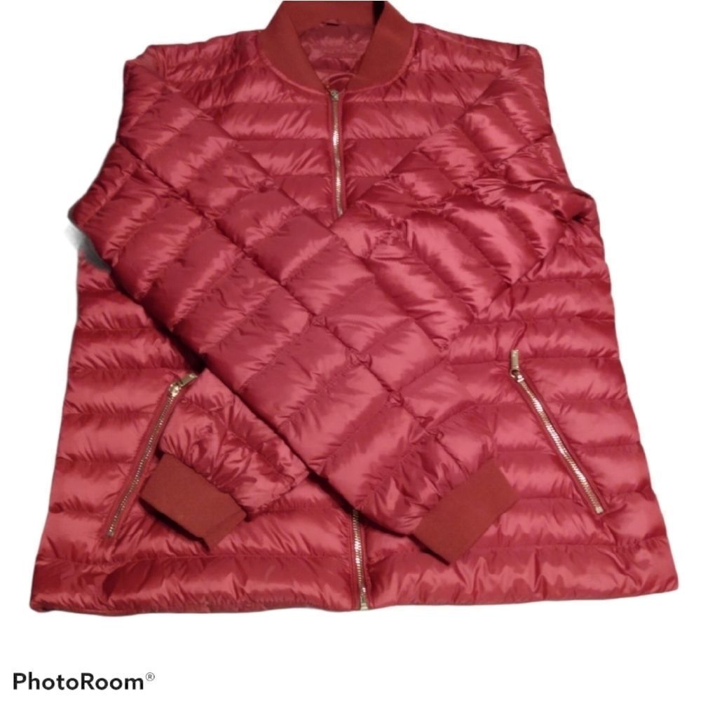 Mossimo Dutti Red Feathered Jacket Size Large